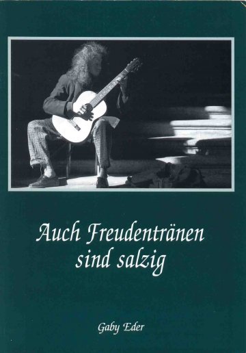 grünes Buchcover mit Foto eines Gitarre spielenden Mannes